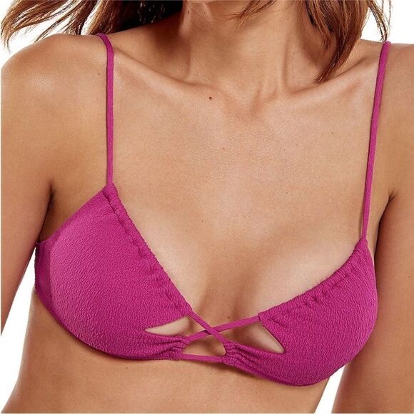 ViX NWT Swimwear Firenze Jane Bikini Top Pink Size: D Cup - Picture 1 of 4